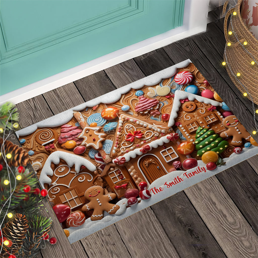 Doux foyer - Paillasson familial personnalisé