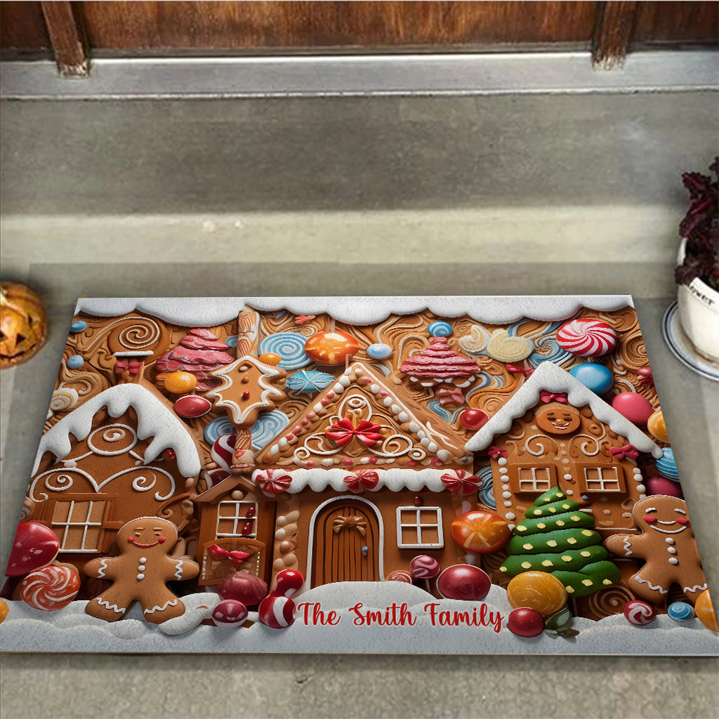 Doux foyer - Paillasson familial personnalisé