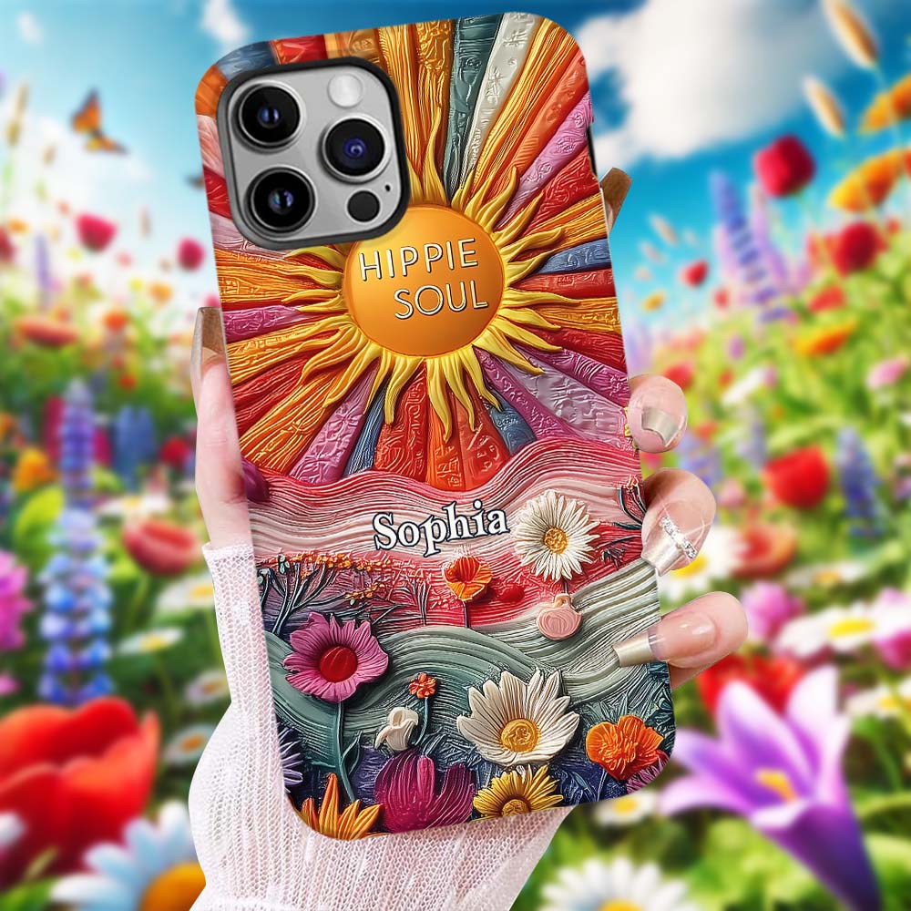Hippie Soul - Personalized Hippie Full Print Phone Case