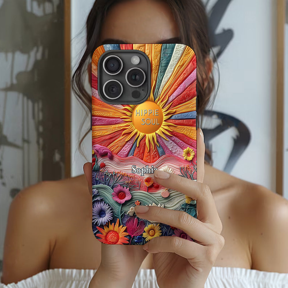 Hippie Soul - Personalized Hippie Full Print Phone Case