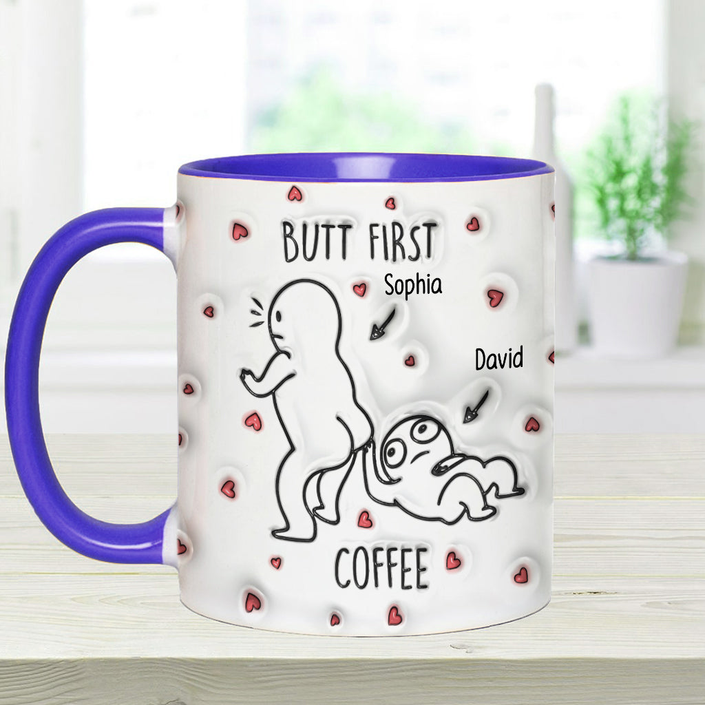 But First Coffee - Personalized Couple Accent Mug