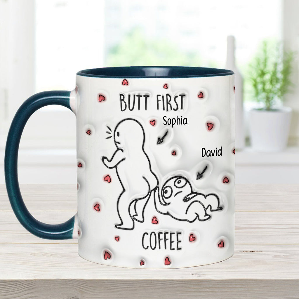 But First Coffee - Personalized Couple Accent Mug