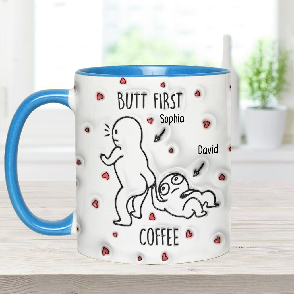 But First Coffee - Personalized Couple Accent Mug