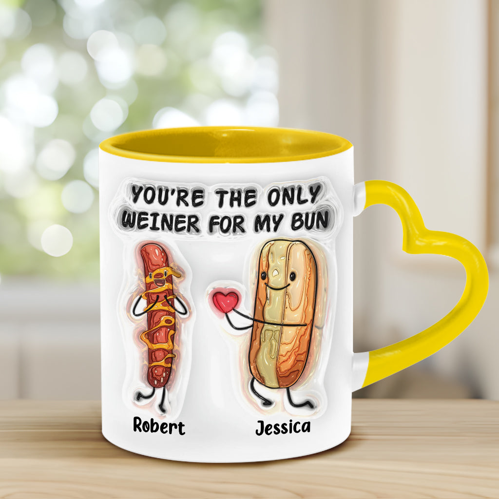You Are The Only One - Personalized Couple Heart Handle Mug