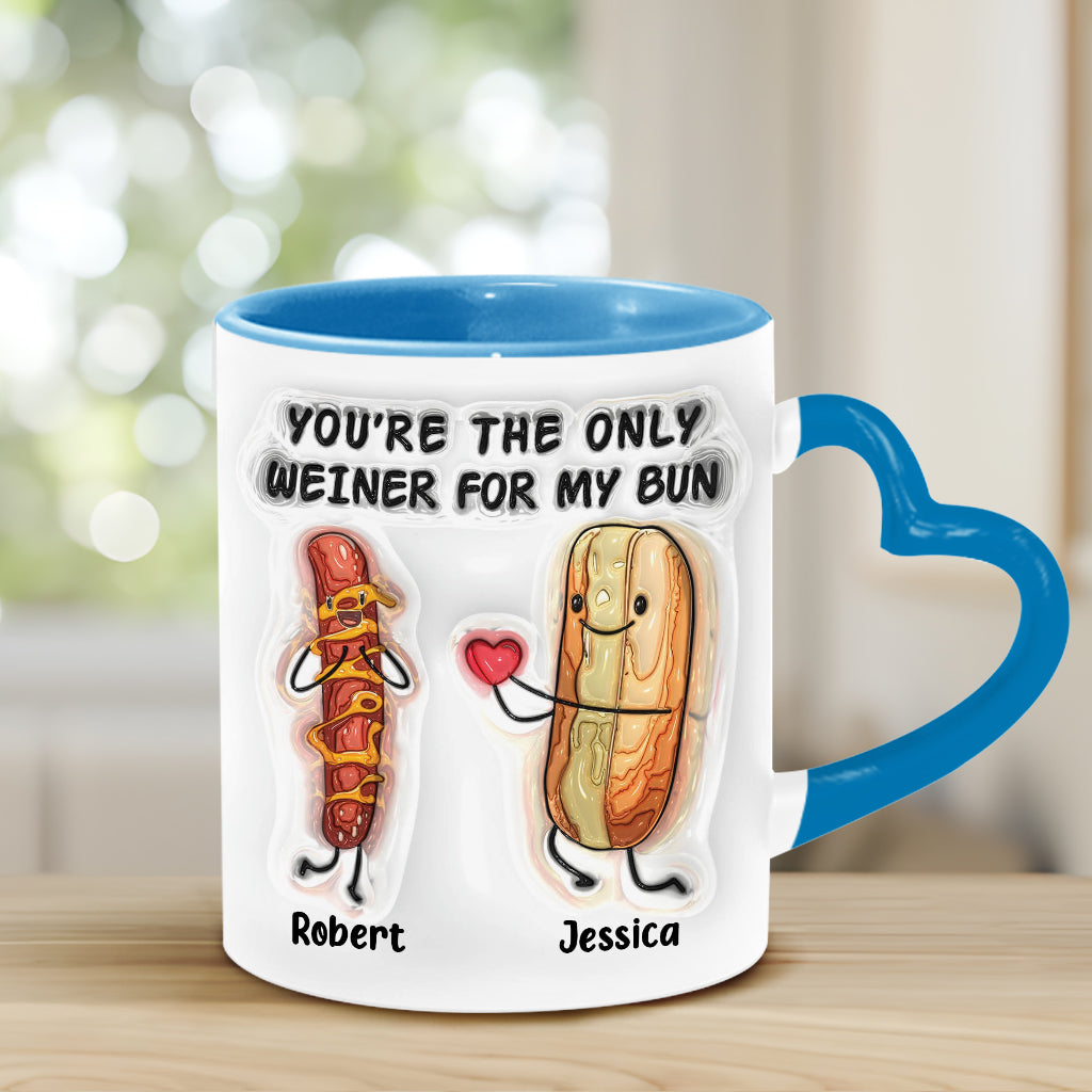 You Are The Only One - Personalized Couple Heart Handle Mug