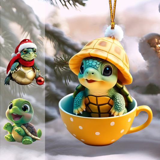 Mignonne tortue - Ornement tortue personnalisé