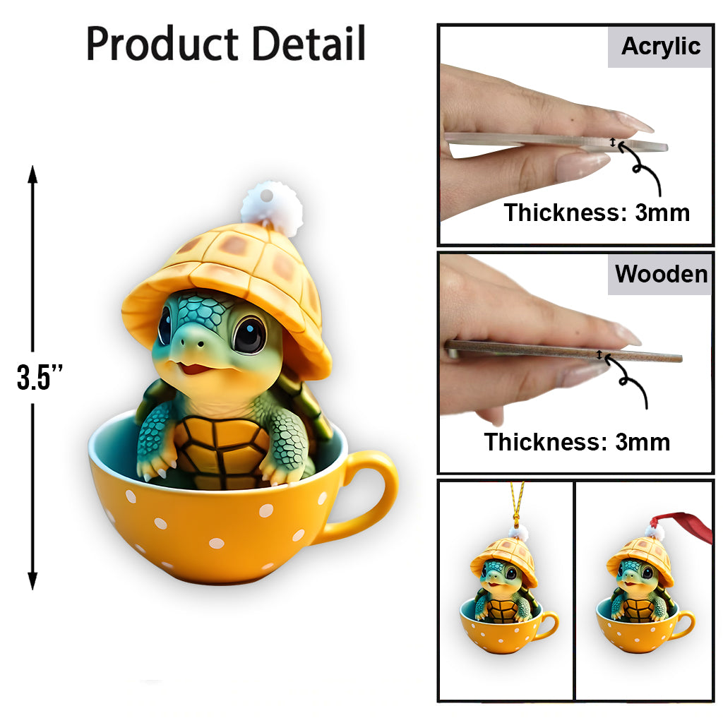 Cute Turle - Personalized Turtle Ornament