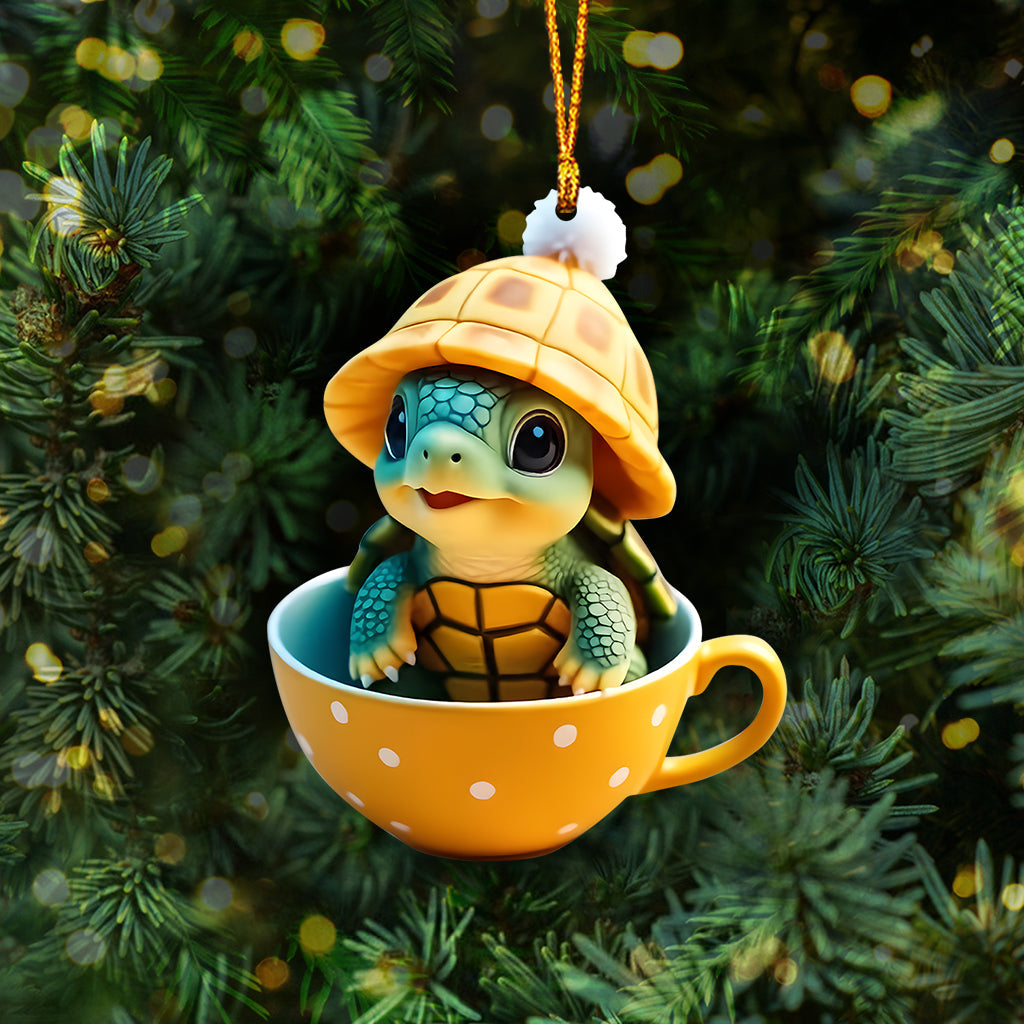 Cute Turle - Personalized Turtle Ornament