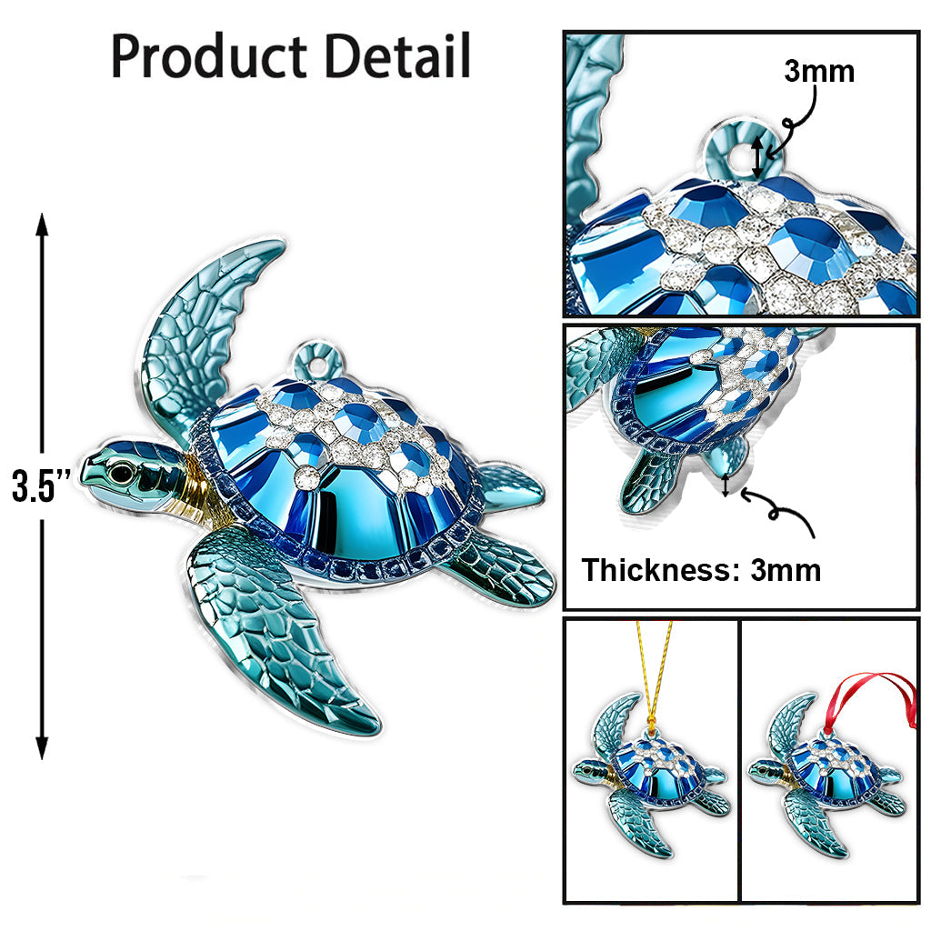 Stunning Turle - Personalized Turtle Ornament