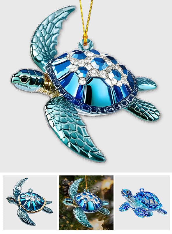 Stunning Turle - Personalized Turtle Ornament
