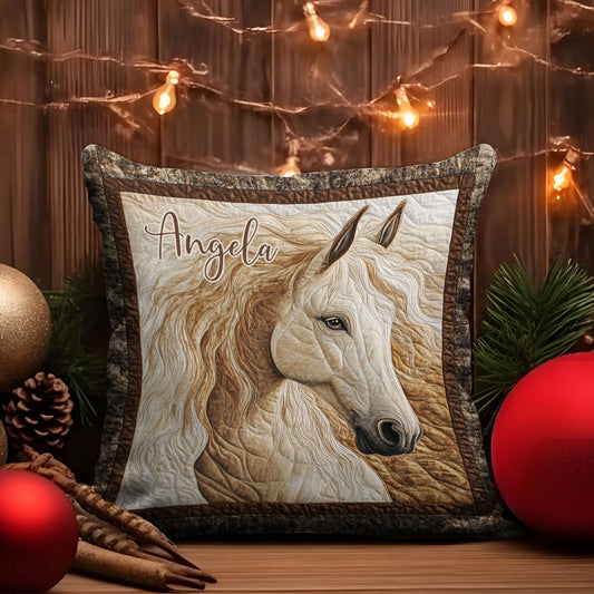 Love Horses - Personalized Horse Throw Pillow
