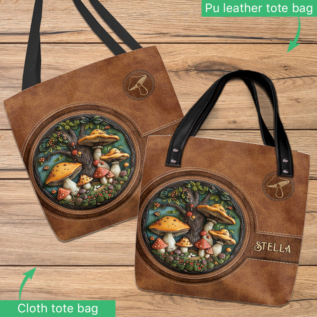 Jardin de champignons - Sac fourre-tout personnalisé pour champignons