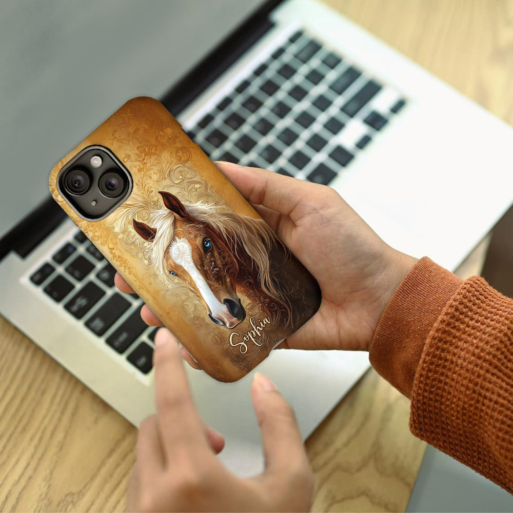 Love Horses - Personalized Horse Full Print Phone Case