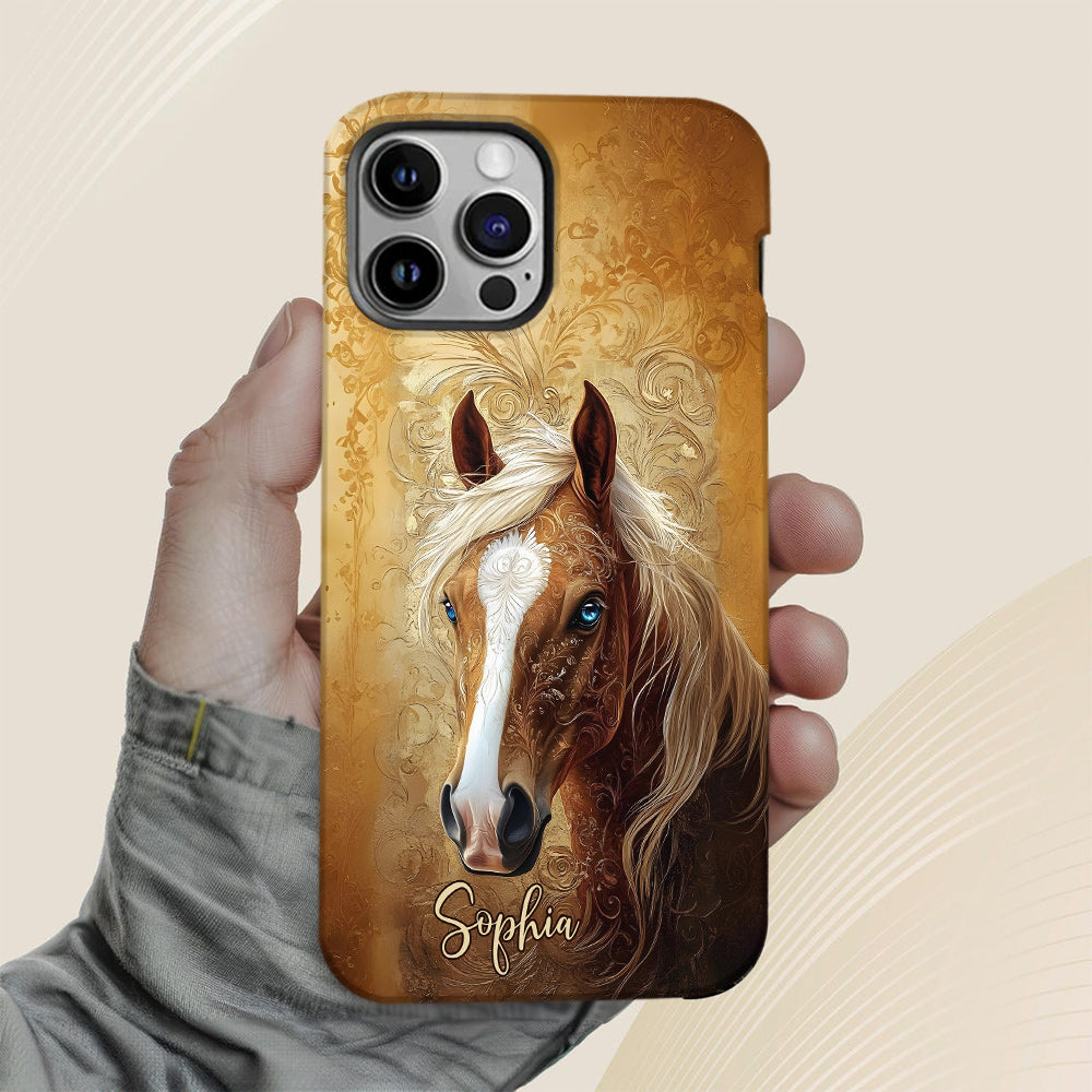 Love Horses - Personalized Horse Full Print Phone Case