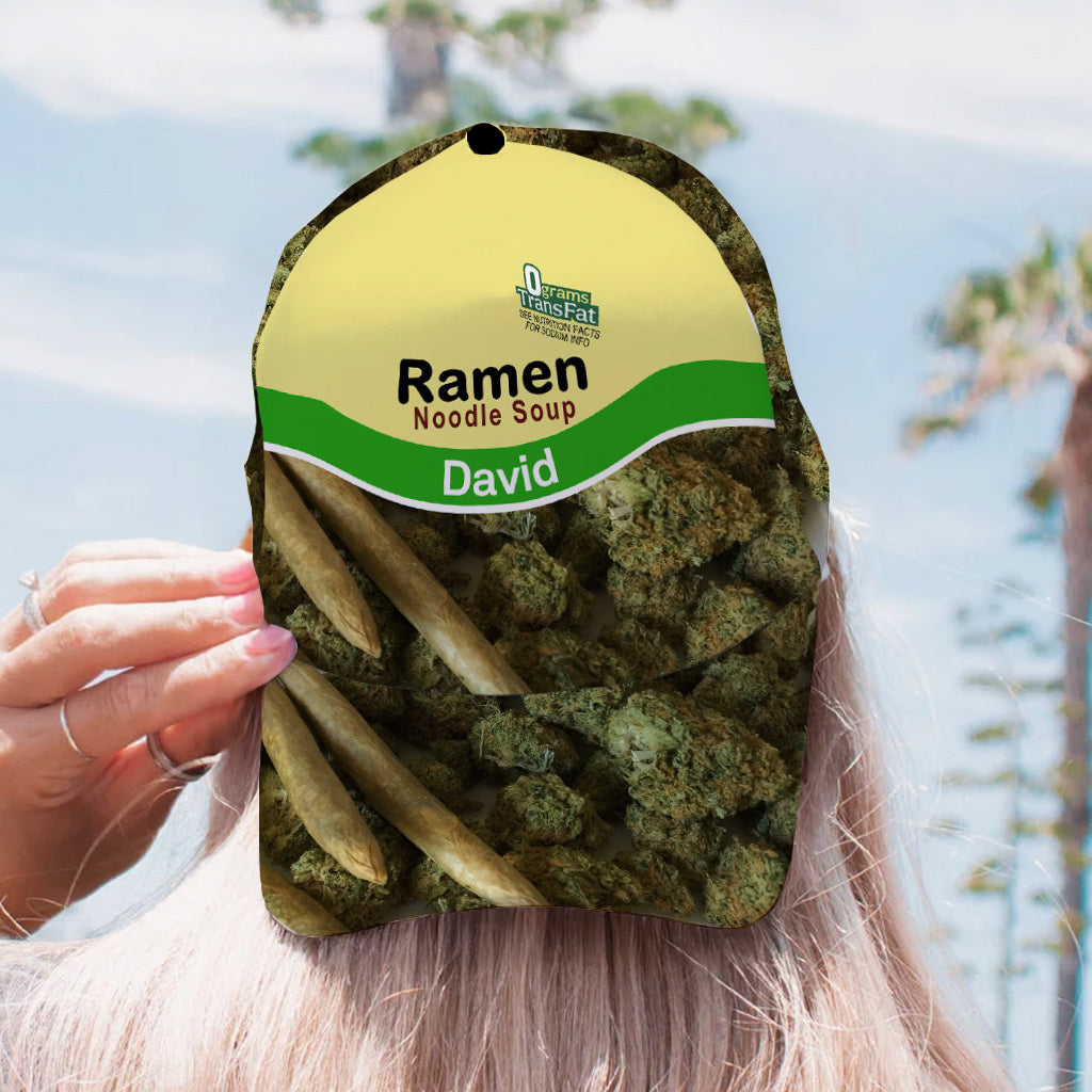 Restauration décontractée - Sweat à capuche et casquette classique personnalisés avec imprimé intégral de cannabis