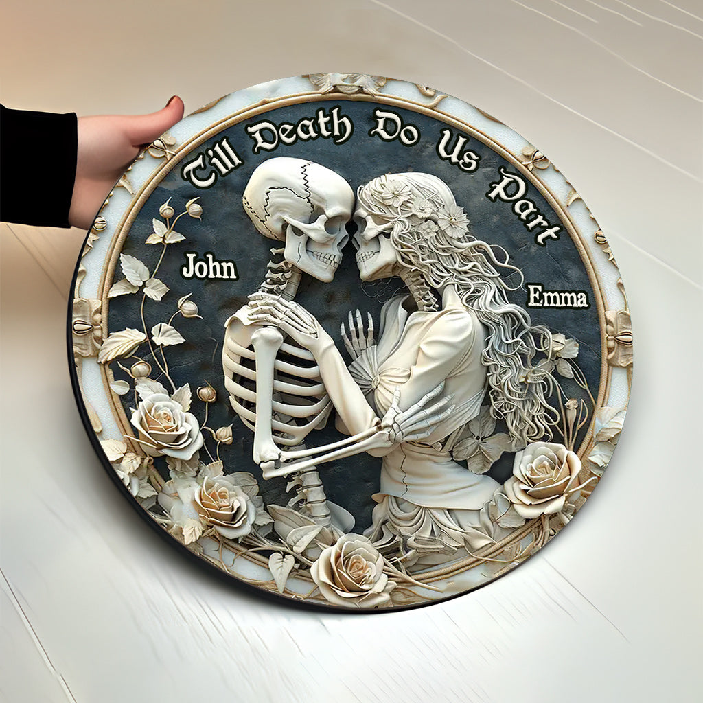 You And Me We Got This - Personalized Skull Round Wood Sign