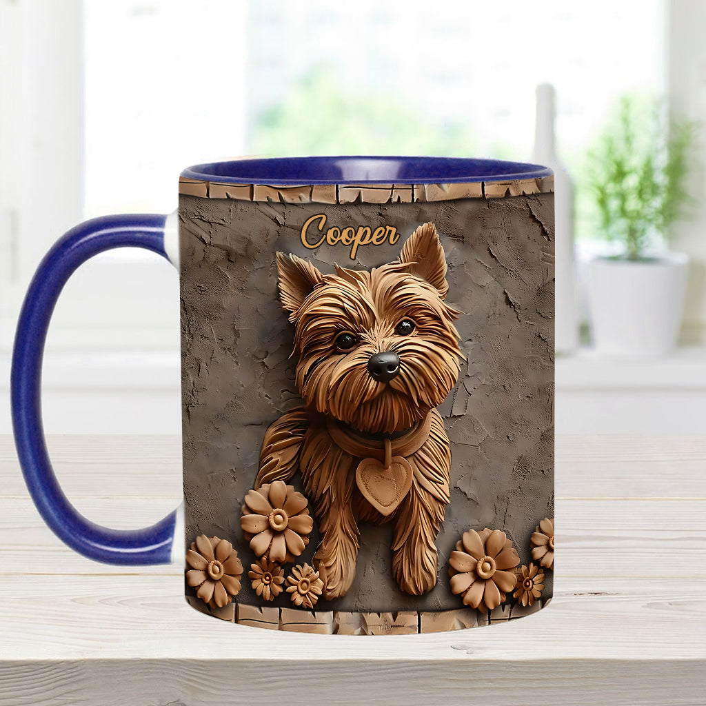 Cute Yorkshire Terrier - Personalized Dog Accent Mug