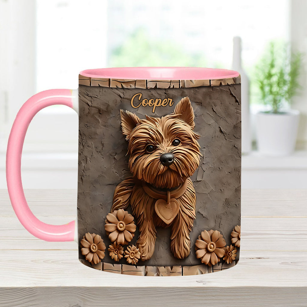 Cute Yorkshire Terrier - Personalized Dog Accent Mug