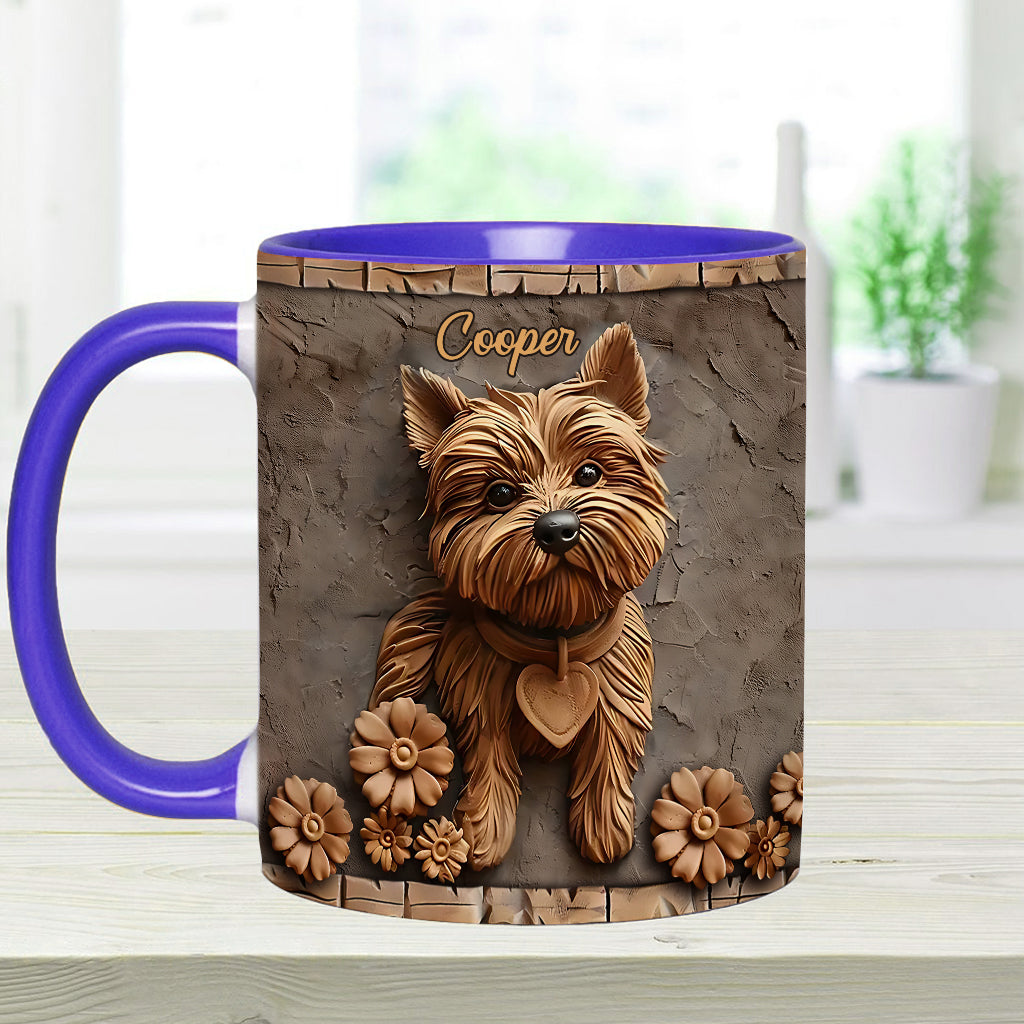 Cute Yorkshire Terrier - Personalized Dog Accent Mug