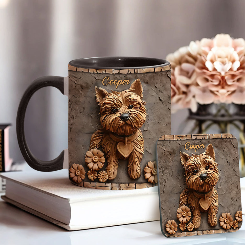 Cute Yorkshire Terrier - Personalized Dog Accent Mug