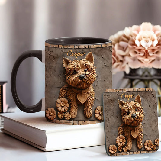 Cute Yorkshire Terrier - Personalized Dog Accent Mug