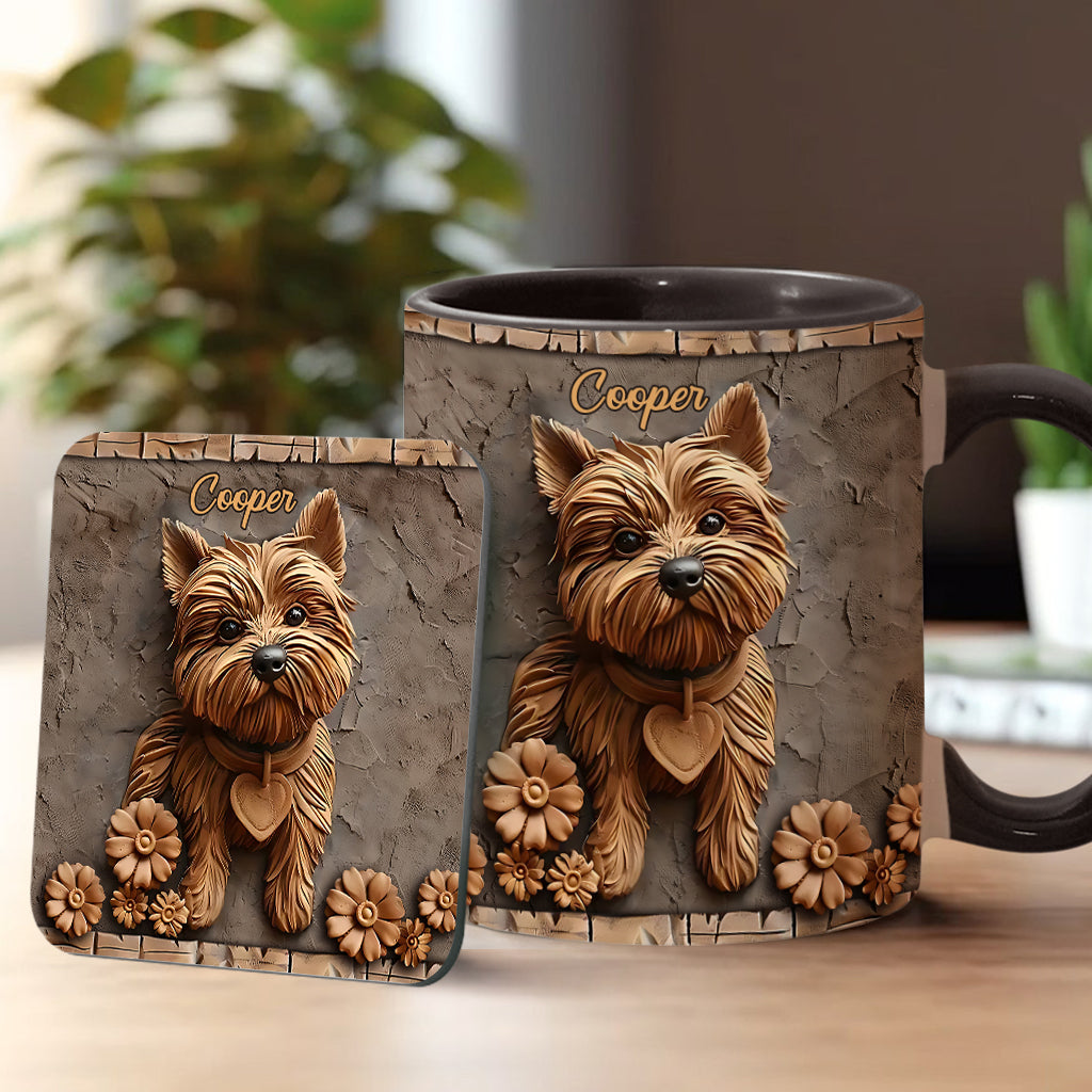 Cute Yorkshire Terrier - Personalized Dog Accent Mug