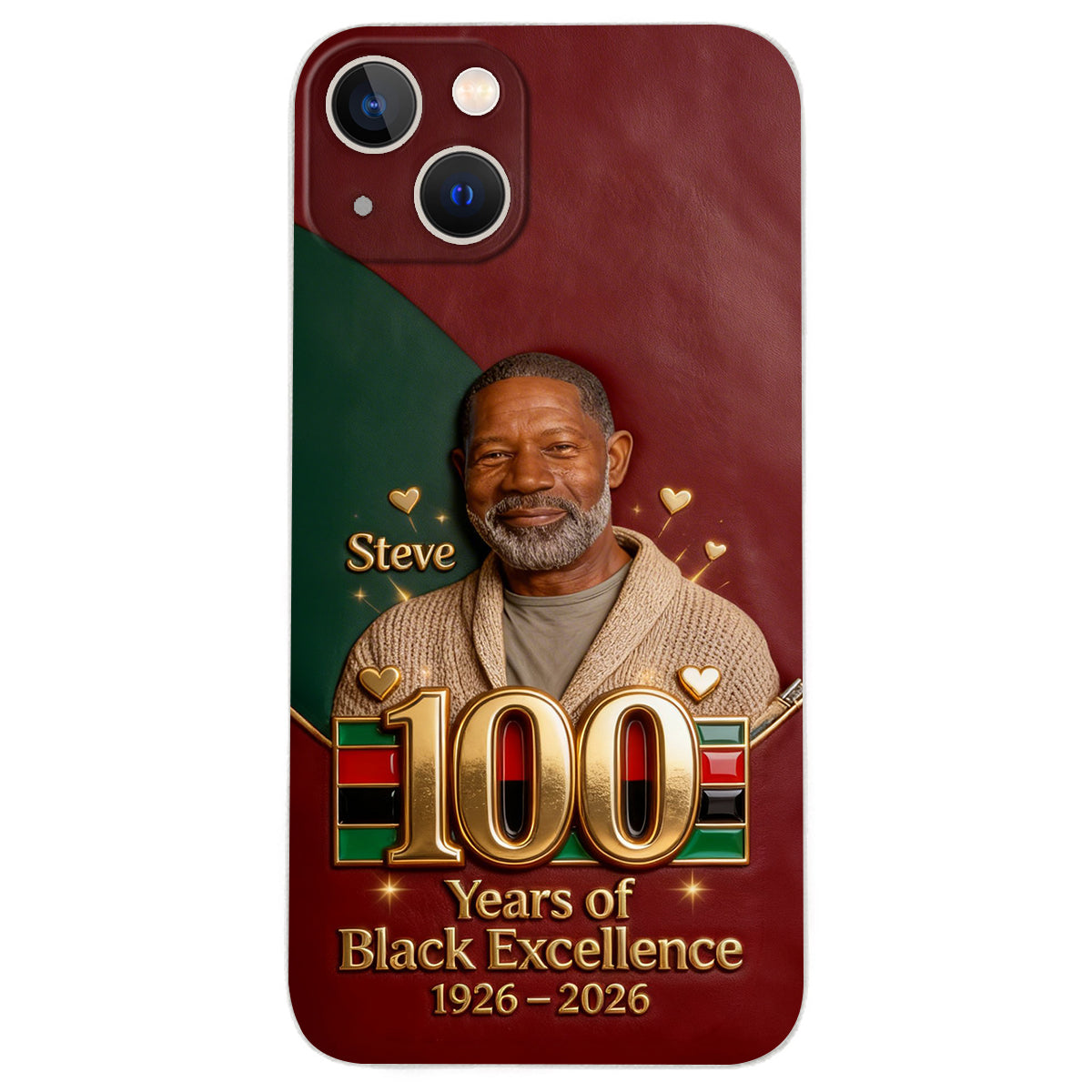 100 Years Of Black Excellence - Personalized African American Leather Phone Case