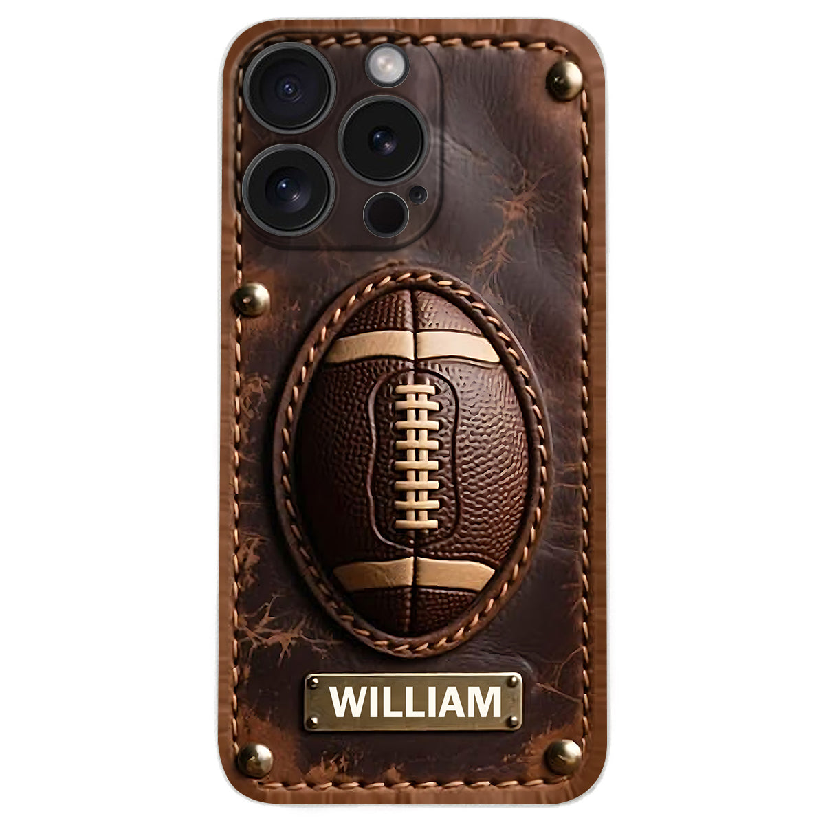 Étui de téléphone en cuir personnalisé pour les jours de match - Football
