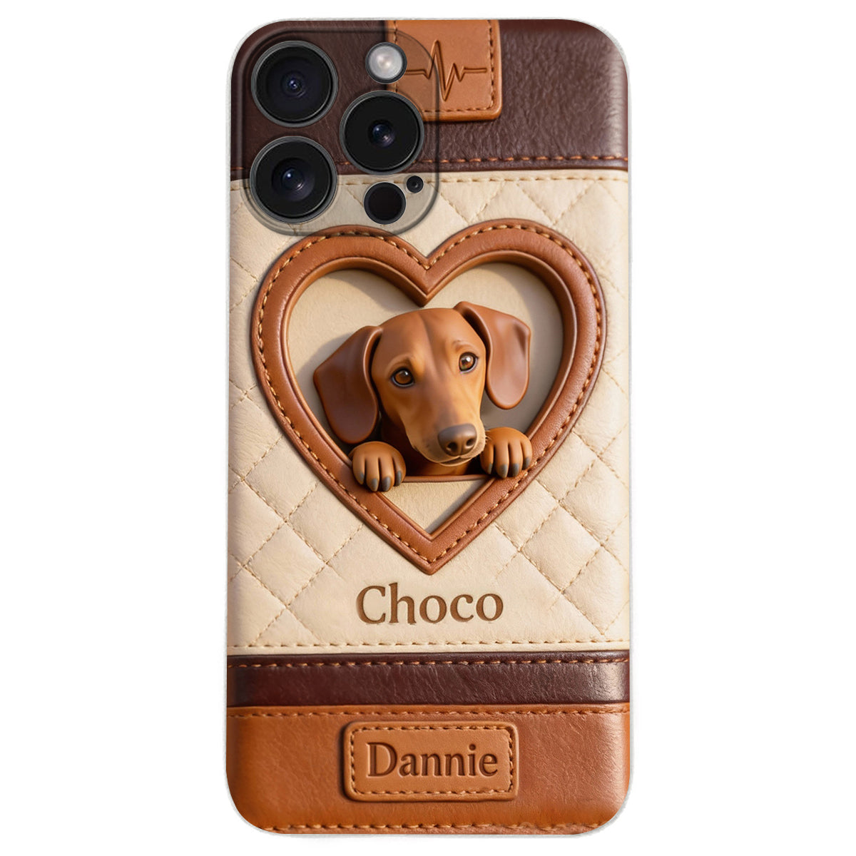 Étui de téléphone en cuir personnalisé à partir de n'importe quelle photo - Étui de téléphone en cuir pour chien personnalisé