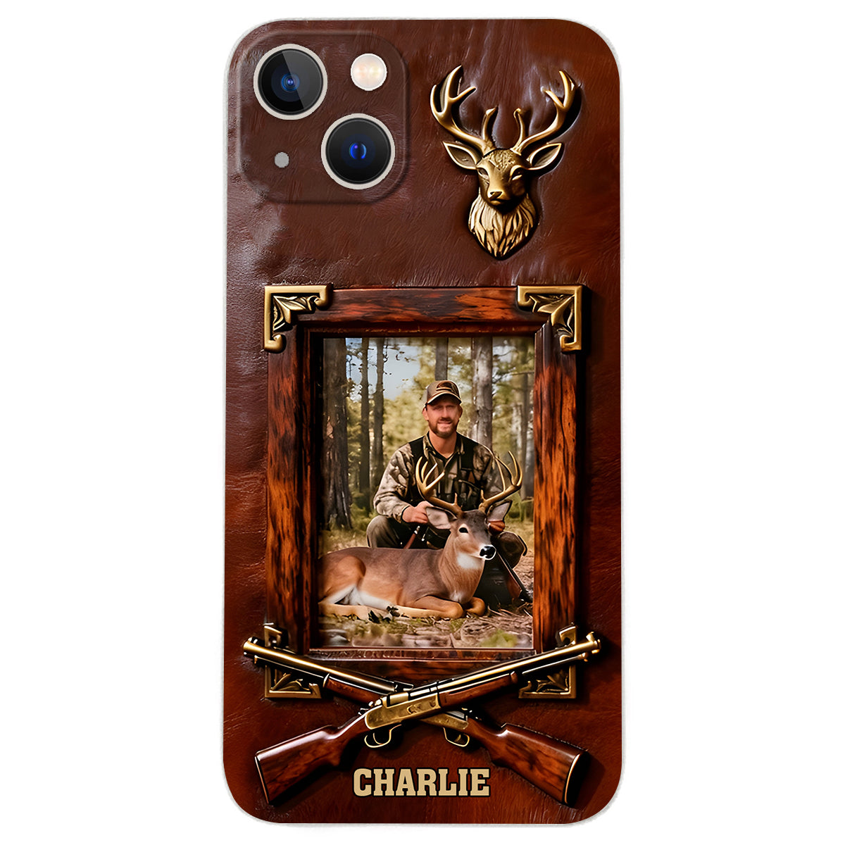 Hunting Achievement - Personalized Hunting Leather Phone Case