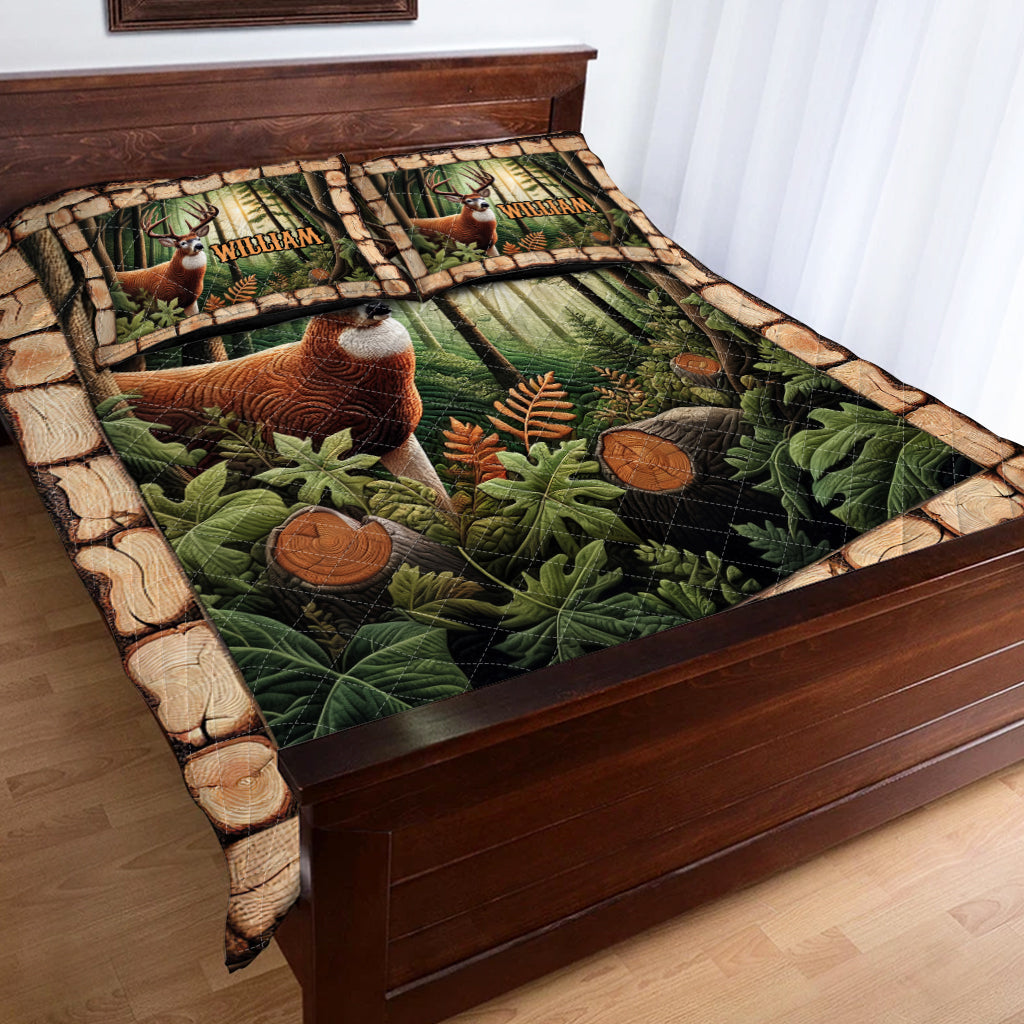 Love Hunting - Personalized Hunting Quilt Set