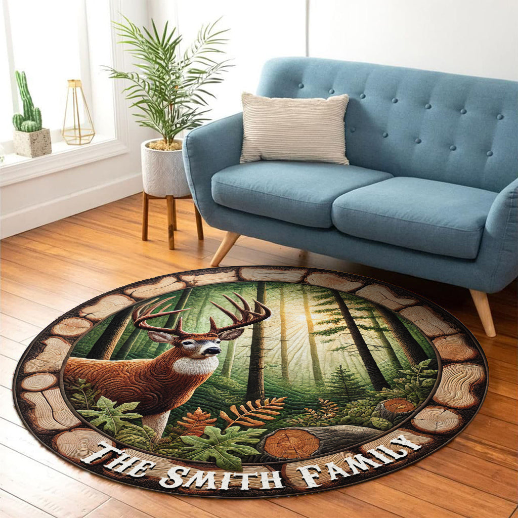 Love Hunting - Personalized Hunting Round Rug