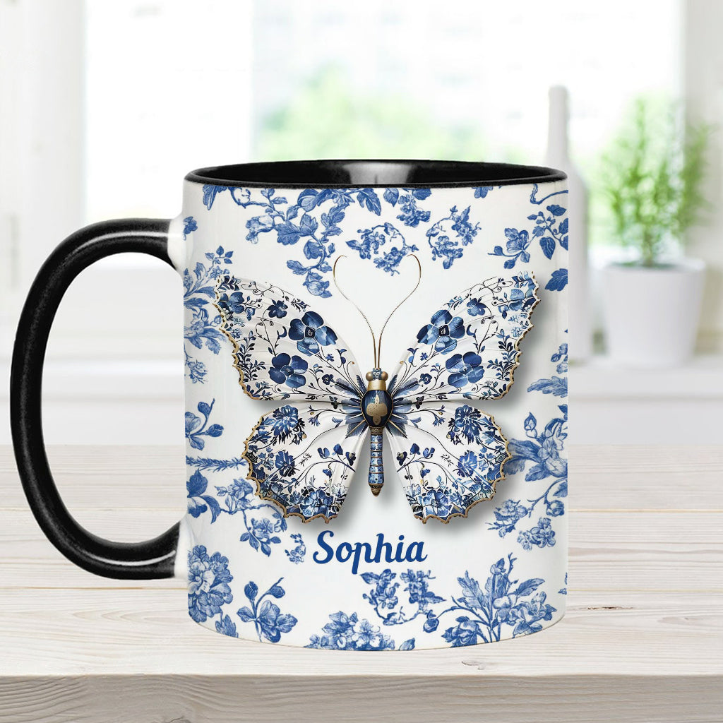 Love Butterflies - Personalized Butterfly Accent Mug