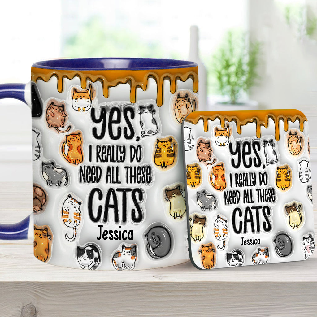 Oui, j'ai besoin de tous ces chats ! – Mug personnalisé à motif chat