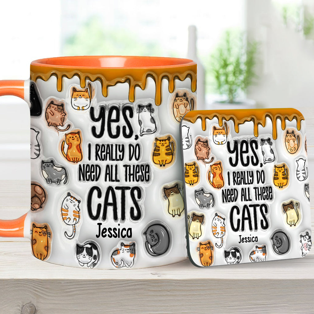 Oui, j'ai besoin de tous ces chats ! – Mug personnalisé à motif chat