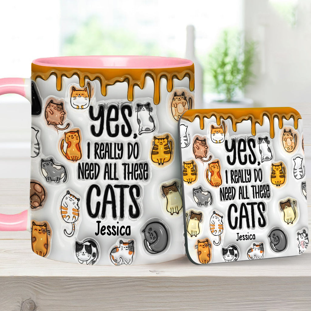 Oui, j'ai besoin de tous ces chats ! – Mug personnalisé à motif chat