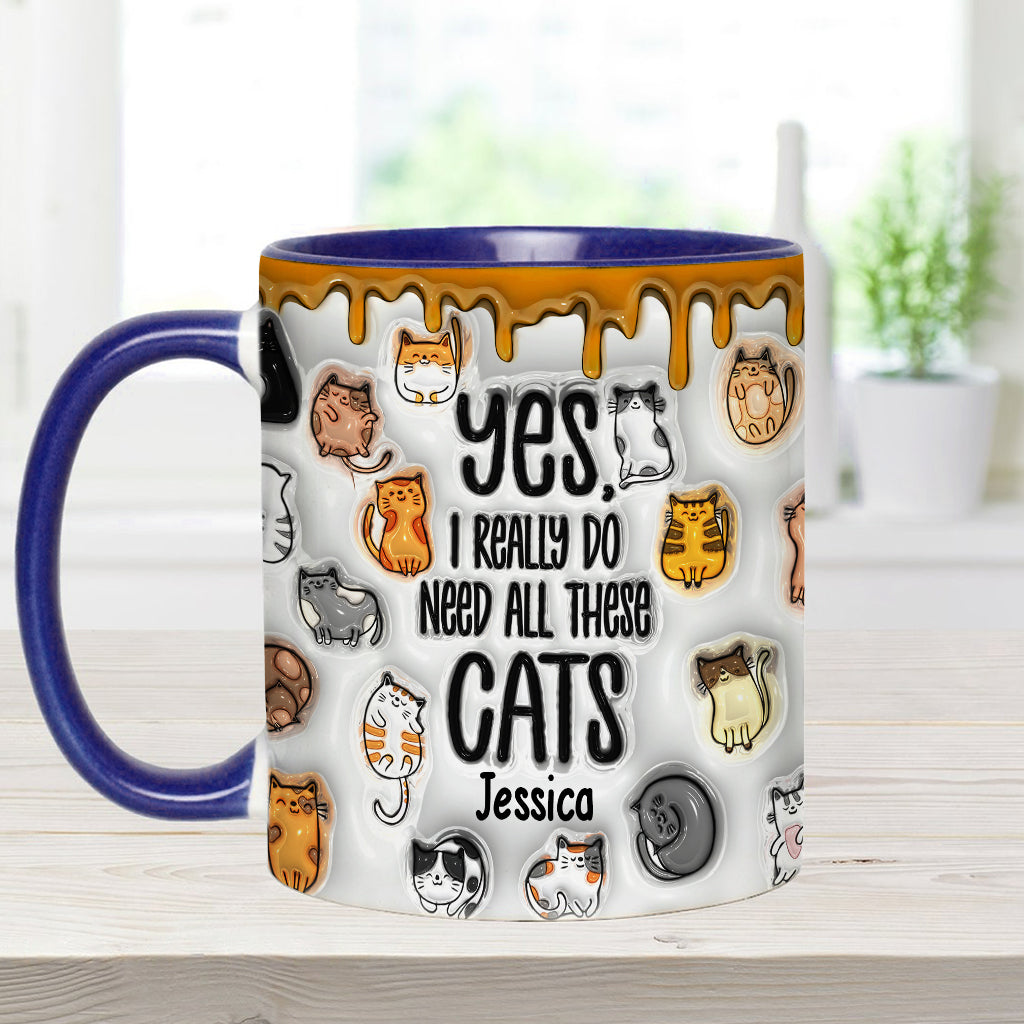 Oui, j'ai besoin de tous ces chats ! – Mug personnalisé à motif chat