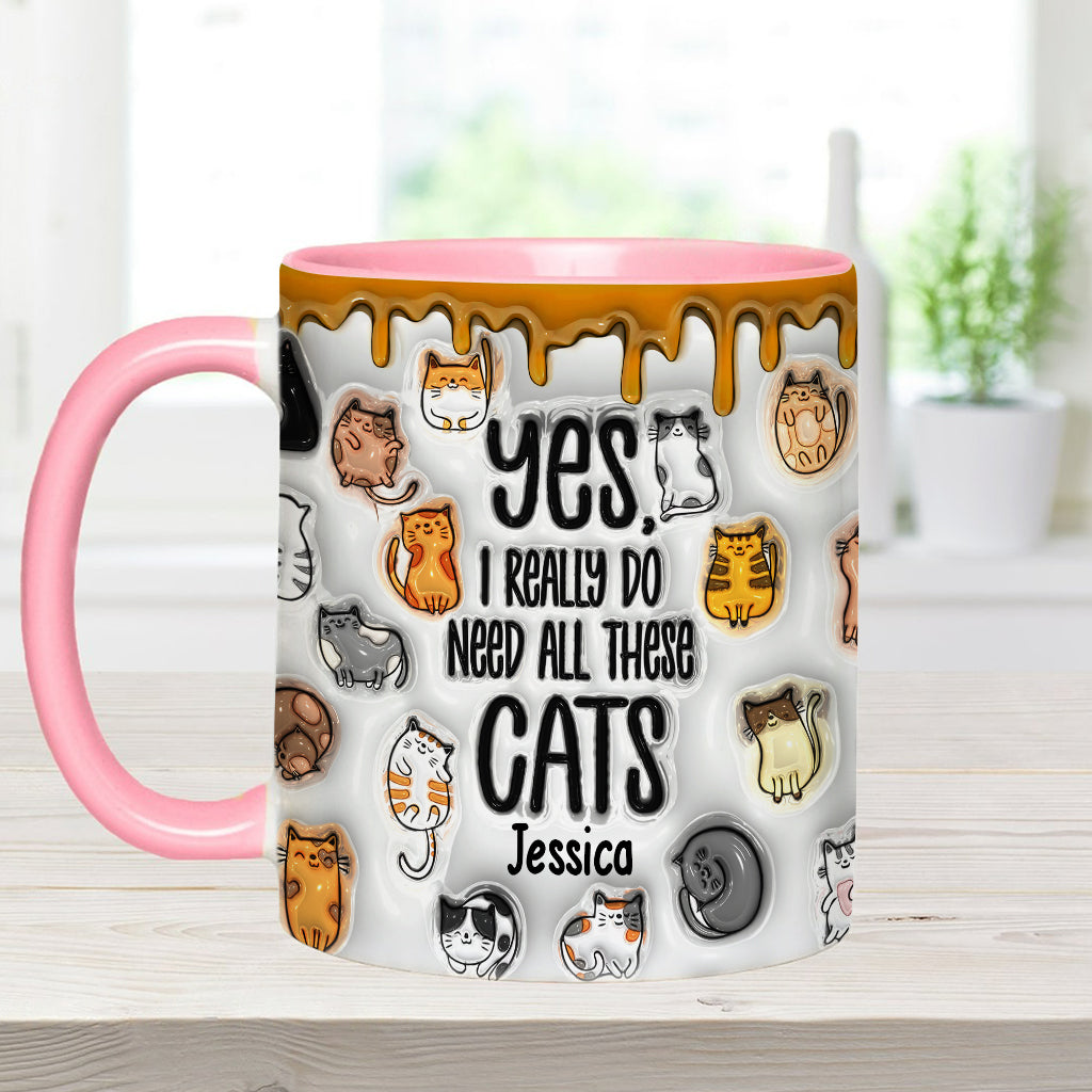 Oui, j'ai besoin de tous ces chats ! – Mug personnalisé à motif chat