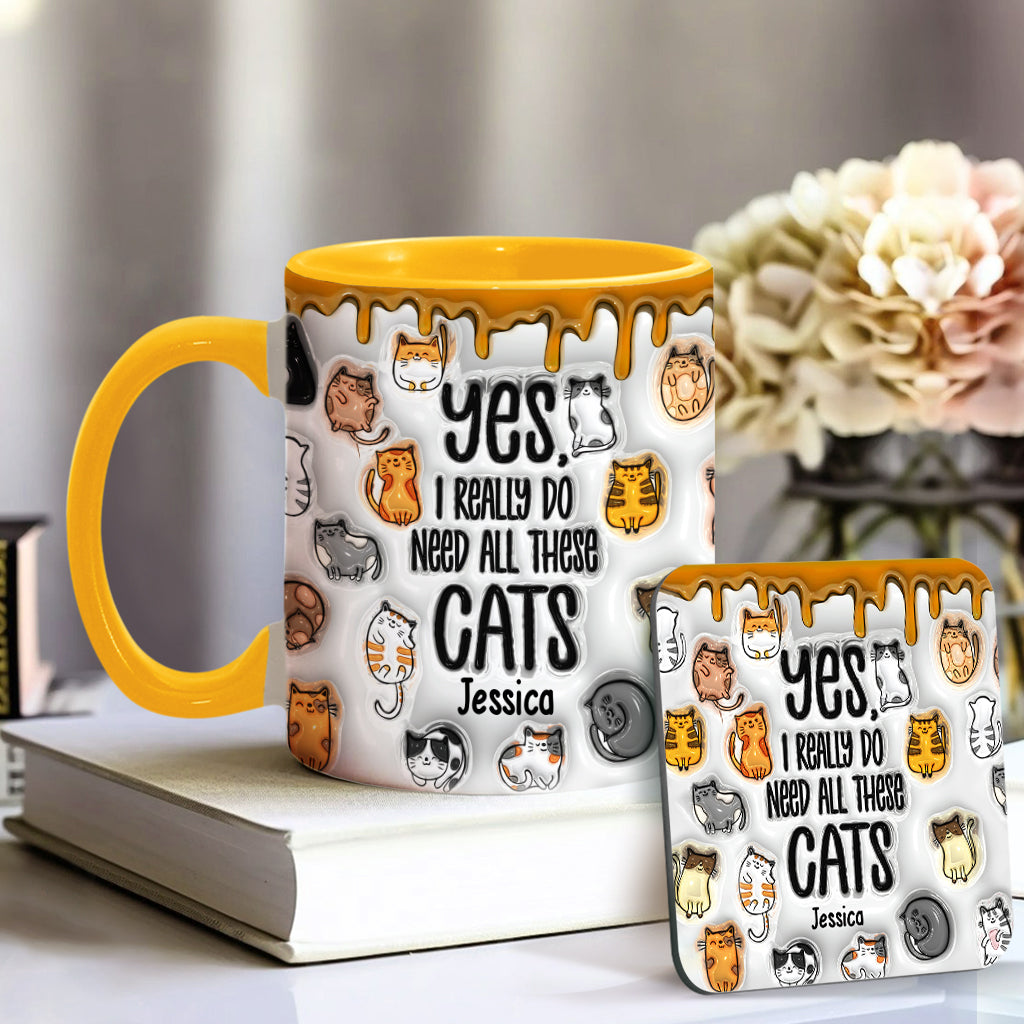 Oui, j'ai besoin de tous ces chats ! – Mug personnalisé à motif chat