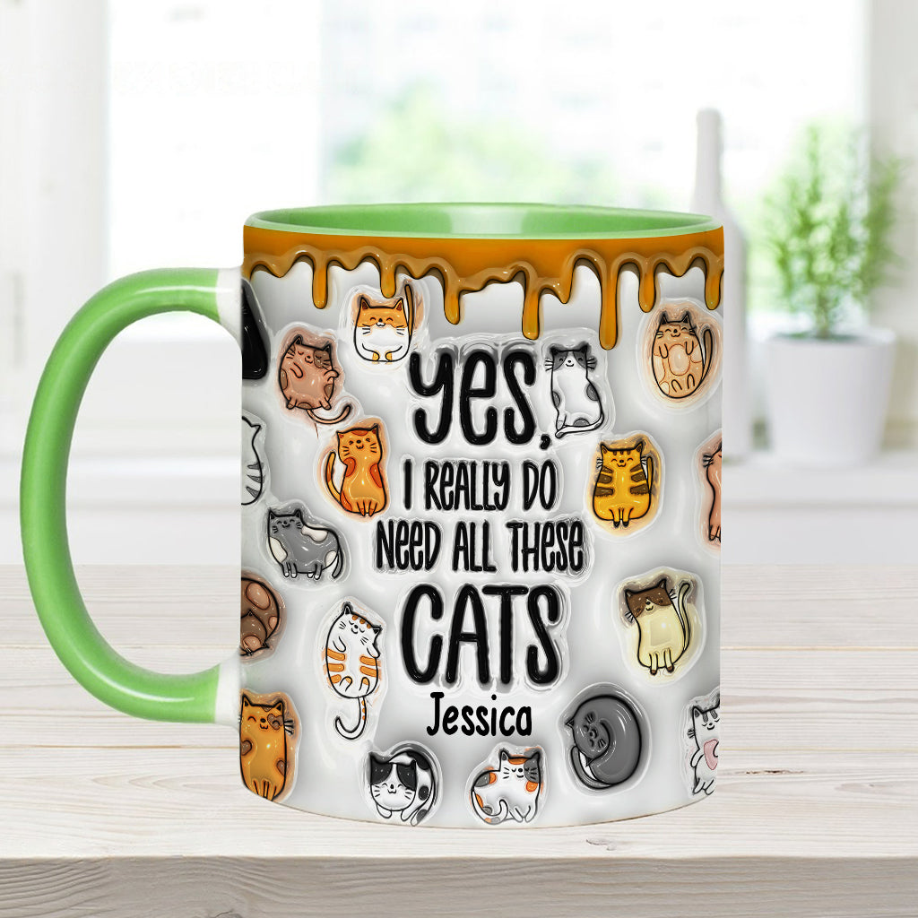 Oui, j'ai besoin de tous ces chats ! – Mug personnalisé à motif chat