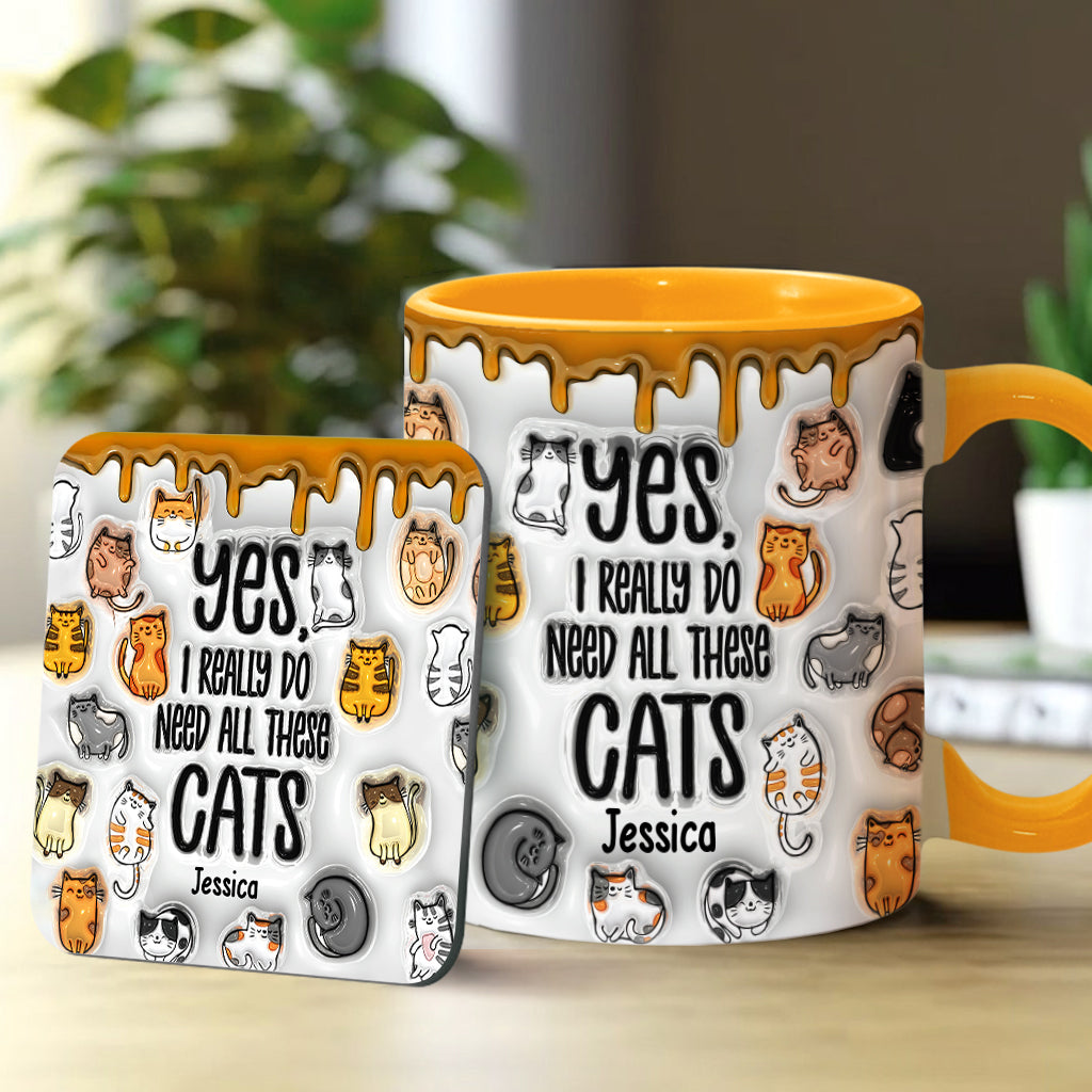 Oui, j'ai besoin de tous ces chats ! – Mug personnalisé à motif chat