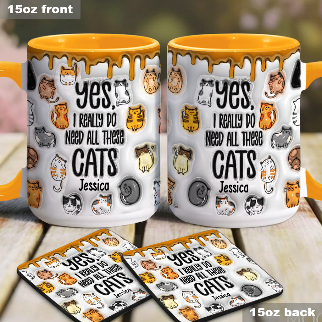 Oui, j'ai besoin de tous ces chats ! – Mug personnalisé à motif chat