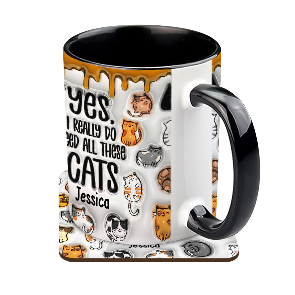 Oui, j'ai besoin de tous ces chats ! – Mug personnalisé à motif chat