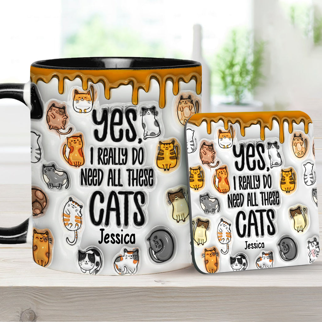 Oui, j'ai besoin de tous ces chats ! – Mug personnalisé à motif chat