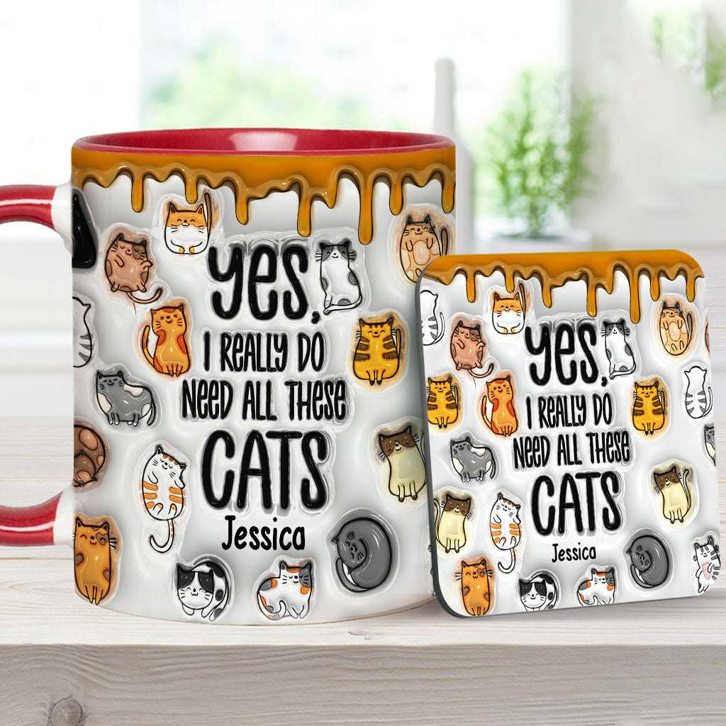 Oui, j'ai besoin de tous ces chats ! – Mug personnalisé à motif chat