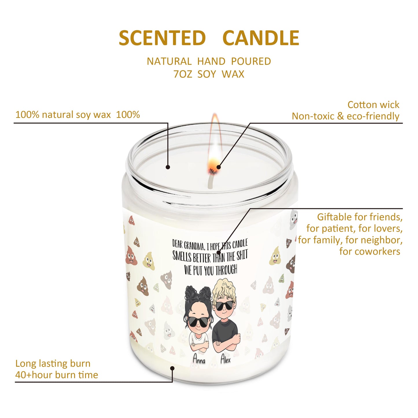 Chère maman, cher papa - Cadeau humoristique - Cadeau pour maman, grand-mère, grand-père, papa - Personnalisé 