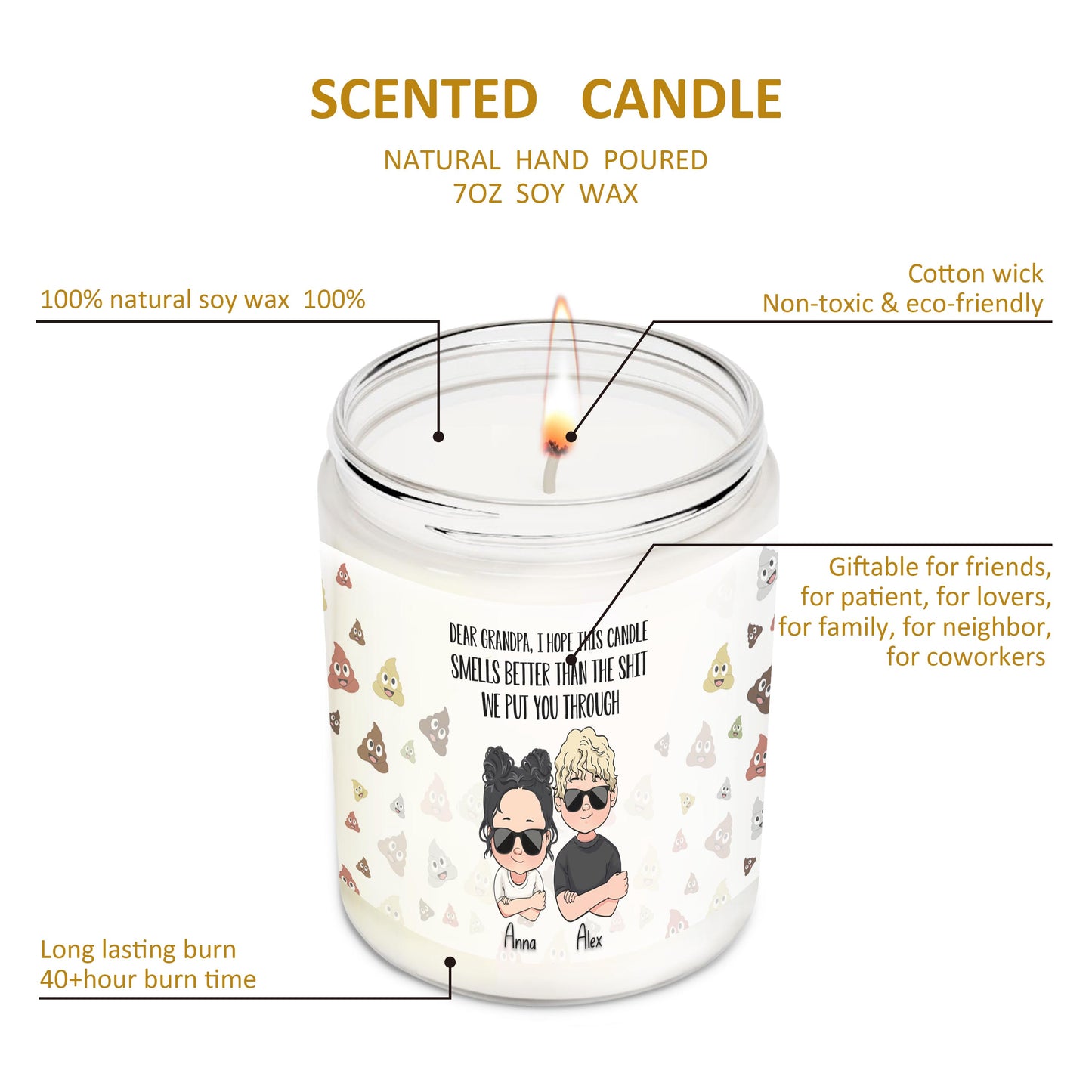 Chère maman, cher papa - Cadeau humoristique - Cadeau pour maman, grand-mère, grand-père, papa - Personnalisé 