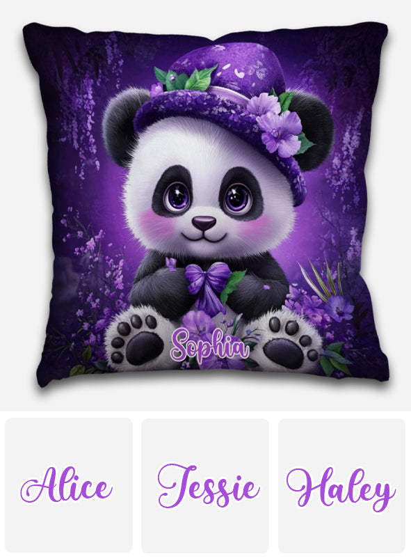 Coussin décoratif Panda mignon - Personnalisé pour les amoureux des pandas