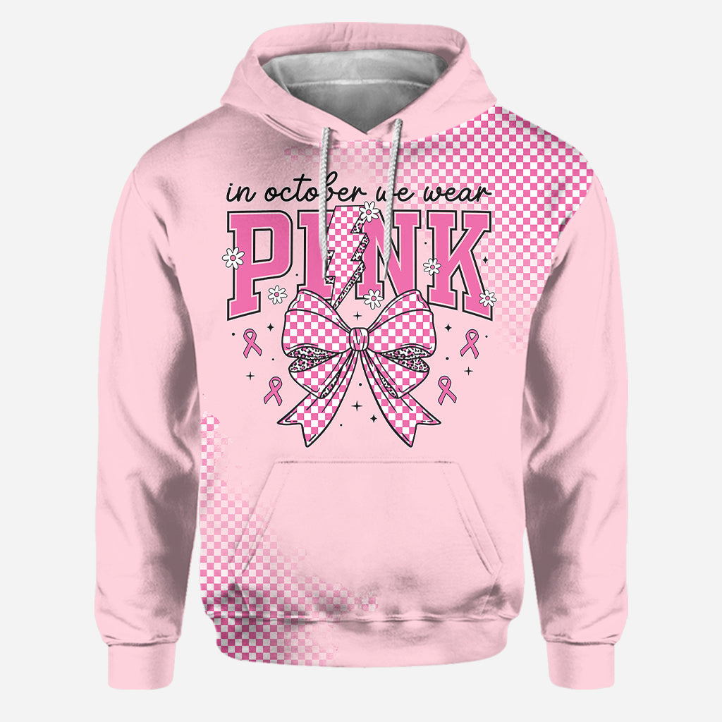 En octobre, nous portons du rose pour sensibiliser au cancer du sein : sweat à capuche et legging