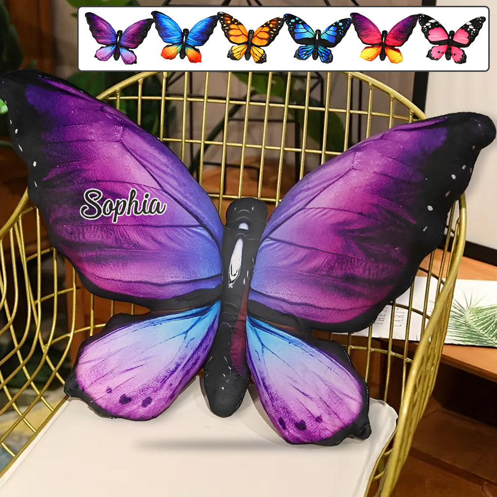Magnifiques papillons - Coussin personnalisé en forme de papillon